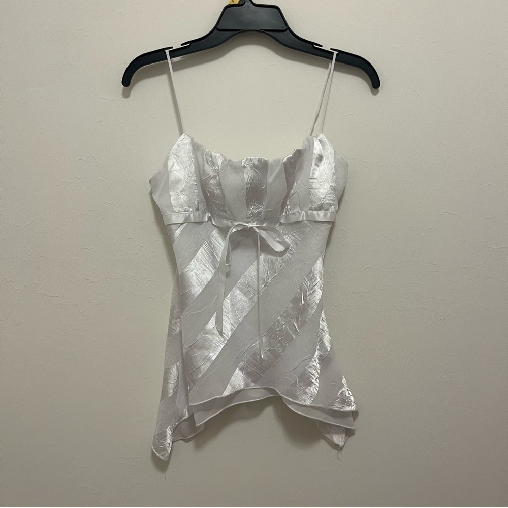 Vintage Y2K Coquette Fairycore Women’s white babydoll camisole tank top
